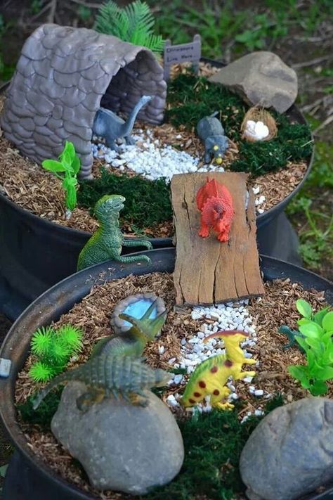 Dinosaur Garden, Outdoor Play Spaces, Play Garden, Garden Activities, Outdoor Play Areas, Sensory Garden, Kids Outdoor Play, Children's Garden, Outdoor Classroom