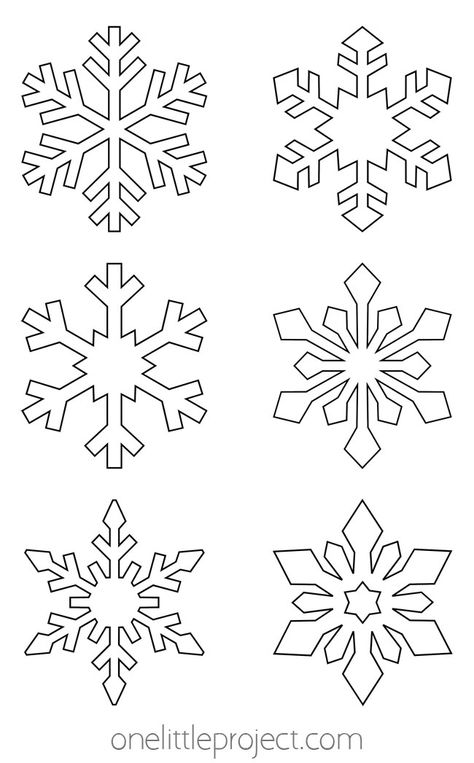 Over 35 free printable snowflake template pages to use for crafts and colouring. There are 12 different snowflake outline shapes that you can find in all different sizes! These snowflake templates are perfect for Christmas crafts or any winter activity where you might need a snowflake shape. Snow Flakes Printable Frozen, Snowflake Applique Patterns Free, Snowflake Outline Free Printable, Small Snowflake Template Printable Free, Simple Snowflake Patterns, Cricut Crafts Christmas, Christmas Outlines Templates, Window Templates Free Printable, Snowflake Printables Free