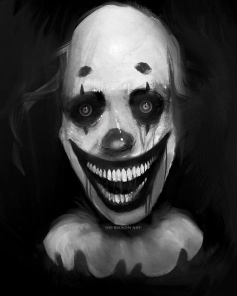 Clown Horror Art, Clown Surrealism, Creepy Clown Drawing, Creepy Painting Ideas, Creepy Clown Art, Be Amazing Today, Clown Ideas, Clown Creepy, Scary Paintings