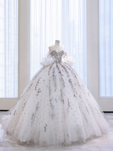 Ball Gown Aesthetic, Ball Gowns Fantasy, Fairytale Gown, Fairy Tale Wedding Dress, Gowns Dresses Elegant, Fancy Wedding Dresses, Cute Wedding Dress, Princess Ball Gowns, Dream Wedding Ideas Dresses