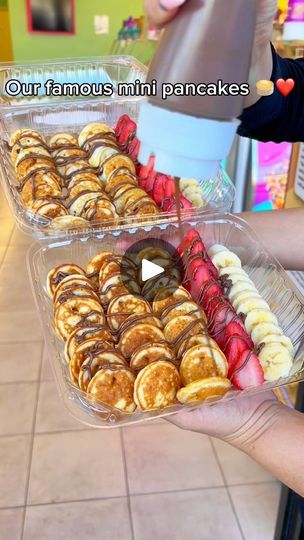 329K views · 6.1K reactions | Mini pancakes are good for the soul!! Nutella filled are a must try! 😉❤️‍🔥 #food | Antojitos LindaMar | Bad Bunny · MONACO Mini Pancakes Aesthetic, Mini Pancakes Ideas Business, Mini Pancake Bar, Mini Pancakes Business, Mini Pancakes Ideas, Mini Breakfast Food, Mini Pancakes Recipe, Must Try Food, Pancake Bar