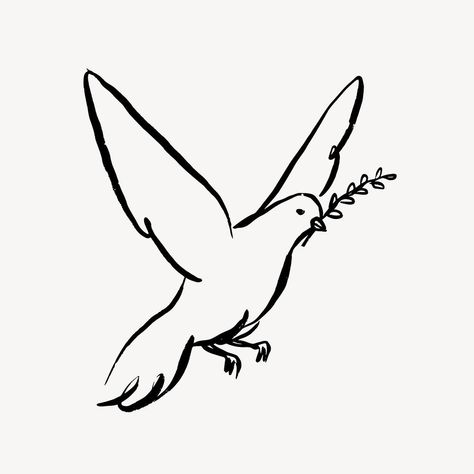 Dove Sketches, Bird Line Art, Freedom Drawing, Peace Drawing, Dove Drawing, Bird Collage, Dove Peace, Bird Doodle, Peace Bird