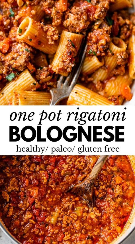 Rigatoni Bolognese Recipe, Bolognese Recipe Easy, Rigatoni Bolognese, Italian Meat Sauce, Rigatoni Recipes, Pasta With Meat Sauce, Meat Sauce Recipes, Rigatoni Pasta, Italian Meats