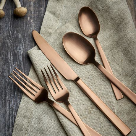 Luxury Dinner Set, Bronze Flatware, Copper Flatware, Brown Luxury, Dining Ware, Registry Items, Eating Utensils, Spoons Set, Kitchen Cutlery