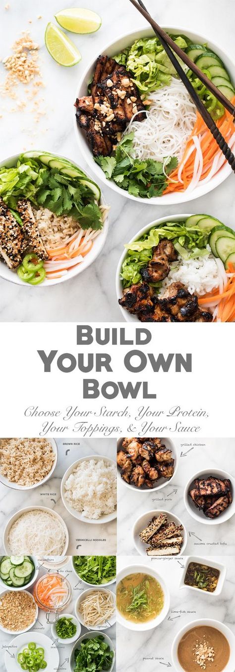 Build Your Own Bowl, Carb Cycling Diet, Japanese Diet, Cibo Asiatico, Salad Pasta, Healthy Bowls, Ayam Goreng, God Mat, Deilig Mat