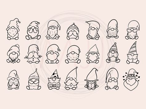 Cupcake Coloring Pages, Scary Christmas, Valentine Gnome, Gnome Svg, Gnome Clipart, Creepy Christmas, Gnome Christmas, Gnome Patterns, Art Drawings Sketches Simple