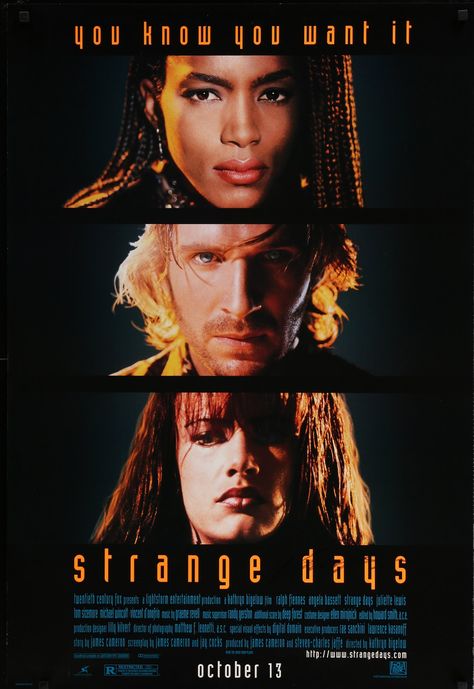 Strange Days (1995) Strange Days, 1995 Movies, Juliette Lewis, Cinema Art, Ralph Fiennes, Fiction Movies, Jaden Smith, Cinema Posters, Fantasy Movies