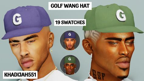 GOLF WANG HAT | Khadijah551 on Patreon Gucci Cap, Sims 4 Cc Eyes, The Sims 4 Skin, Play Sims 4, Open Zip, Free Sims 4, Sims 4 Download, Sims 4 Body Mods, Tumblr Sims 4