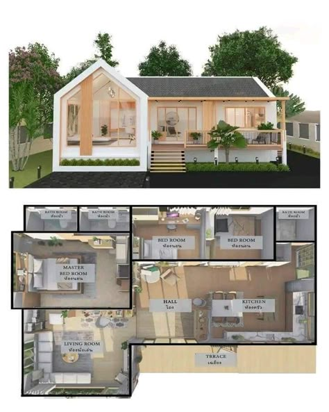 Small House Blueprints, Small House Layout, House Floor Design, Casas The Sims 4, Simple House Design, Sims House Plans, Home Design Floor Plans, Architect Design House, Architecture Model House