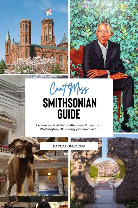 Planning a trip to Washington, DC is not complete without a visit to a Smithsonian Museum. Learn which museums are included in the Smithsonian and where they are all located. All of these museums are free and an essential part of any Washington, DC itinerary. Bible Museum Washington Dc, Washington Dc Museums, Smithsonian Museum Washington Dc, Washington Dc Trip Planning, Dc Museums, Washington Dc Trip, Visit Washington Dc, Washington Dc Itinerary, Bible Museum