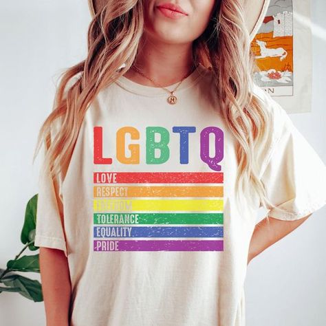 loved my shirt fits nicely and thanks for my purchase Pride Ideas, Equality Pride, Pride Stuff, Lgbtq Clothing, Gay Pride Shirts, Equality Shirt, Streetwear Girl, Diy Shirts, Pride Tees