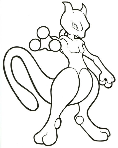 Mewtwo Lineart #150 by ArticWolfSpirit on DeviantArt Mewtwo Drawing, Pokemon Line Art, Mewtwo Tattoo, Printable Pokemon Coloring Pages, Tattoes Idea, Mew Two, 3d Pen Stencils, Pokémon Drawing, Mewtwo Pokemon