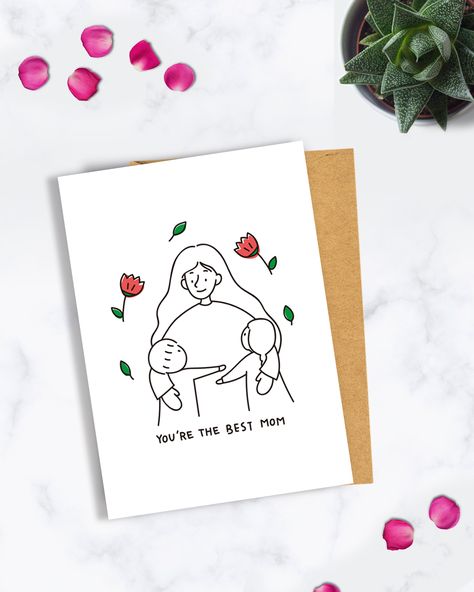 Mother’s Day Postcards, Mother’s Day Card Design Idea, Happy Mother’s Day Greeting Card, Mothers Day Greeting Cards Handmade, Happy Mothers Day Cards Handmade, Mother’s Day Cards Handmade, Mothers Day Greeting Cards, Mom Illustration, Greeting Card For Mom