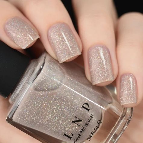 Champagne Nails, Ilnp Nail Polish, Taupe Nails, Jelly Nail Polish, Boutique Nails, Jelly Nail, Jelly Nails, Neutral Nails, Dipped Nails