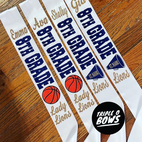 8th Grade Volleyball Night Gifts, 8th Grade Cheer Sashes, 8th Grade Cheer Night, 8th Grade Sports Night Gifts, 8th Grade Basketball Night Gifts, 8th Grade Night Volleyball, 8th Grade Night Cheer Gifts, Volleyball 8th Grade Night, 8th Grade Volleyball Night Ideas