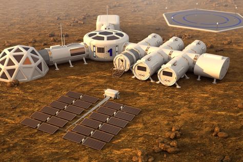 Space Colony Concept, Mars Project, Mars Colony, Space Colony, Sci Fi Building, Space Engineers, Human Settlement, Mission To Mars, Life On Mars