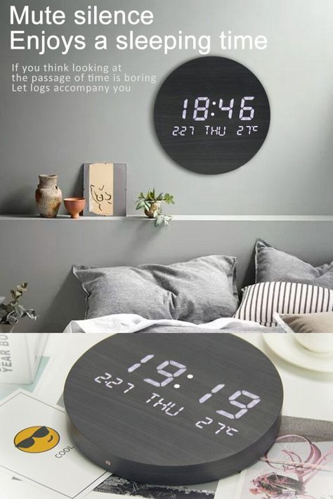 Digital Wall Clock Aesthetic, Brand Wall, Wall Clock Digital, Log Wall, Digital Wall Clock, Command Center, Wall Table, Easy Diy Art, Voice Control