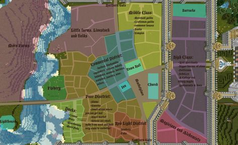 Minecraft Town Map Layout, Medieval Town Layout Minecraft, Minecraft Kingdom Blueprints Layout, Kingdom Layout Minecraft, Minecraft Medieval City Layout, Medieval Dynasty Village Layout, Minecraft Town Blueprints, Village Layout Minecraft, Minecraft Medieval Village Layout