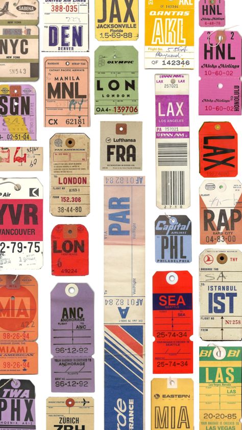 #vintage #luggage #tags Luggage Tag Designs, Vintage Luggage Tags, Vintage Ticket, Luggage Stickers, Ticket Design, Plakat Design, Vintage Airlines, Travel Brand, Vintage Luggage