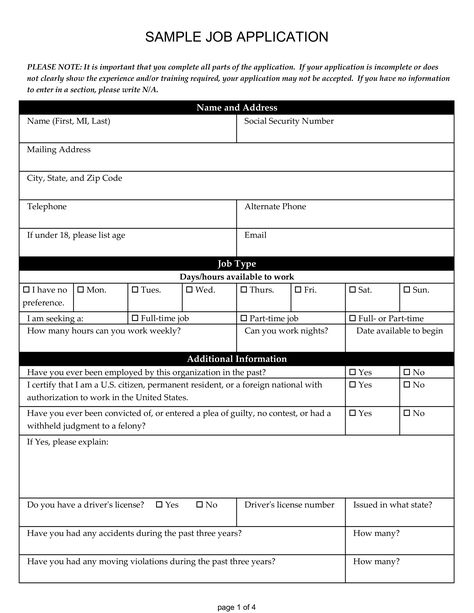 How to draft a Blank Job Application For Employer? Download this Blank Job Application For Employer PDF template now! Job Application Example, Job Application Sample, Printable Job Applications, Employment Form, Job Application Template, Application Template, Form Example, Job Applications, Employment Application