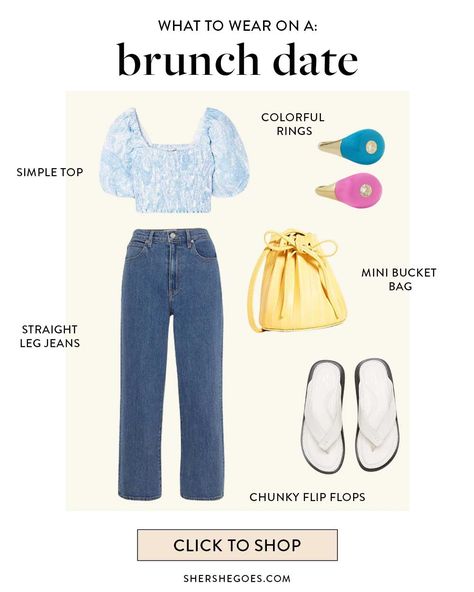 brunch-date-outfit-ideas Weekday Brunch Outfit, Brunch Date Outfit Summer, Lunch Date Outfit Ideas, Coffee Date Outfit Summer, Breakfast Date Outfit, Cafe Date Outfit, Jay Fashion, Swimsuits For Small Bust, Brunch Date Outfit