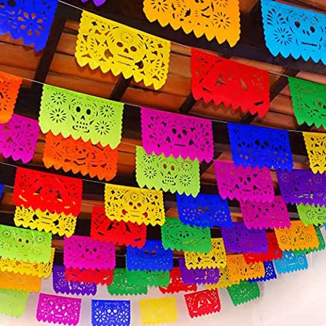 Picado Banner, Mexican Papel Picado, Fiesta Party Supplies, Mexican Themed Weddings, Papel Picado Banner, Paper Table Runner, Mexican Party Theme, Fall Banner, Fiesta Decorations