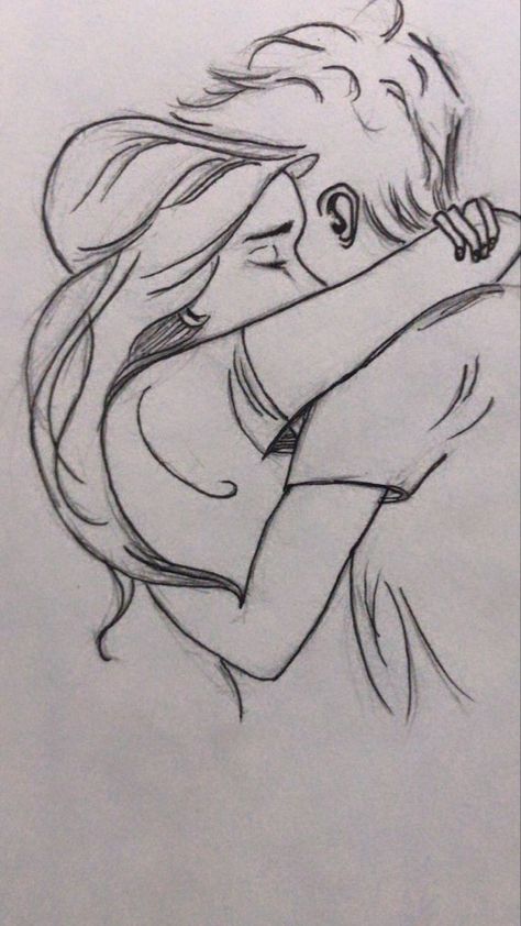 Cute Love Sketches, Cute Couple Sketches, Relationship Drawings, Kissing Drawing, Pencil Drawing Images, Scary Drawings, Bus Games, Sketches Of Love, Couple Sketch