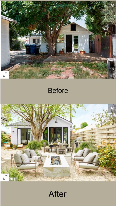 Before And After Home, House Makeovers, Home Exterior Makeover, Backyard Renovations, Patio Furniture Ideas, Exterior Makeover, Exterior Remodel, Backyard Inspiration, Casa Exterior