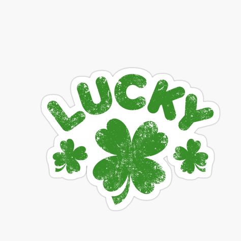 Get my art printed on awesome products. Support me at Redbubble #RBandME: https://www.redbubble.com/i/sticker/Lucky-Clover-by-LeslieSV20/101064839.EJUG5?asc=u Lucky Illustration, Good Luck Sticker, Clover Sticker, St Patricks Day Clipart, Rumpus Room, Good Luck Spells, Luck Spells, Clover Design, Lucky Me