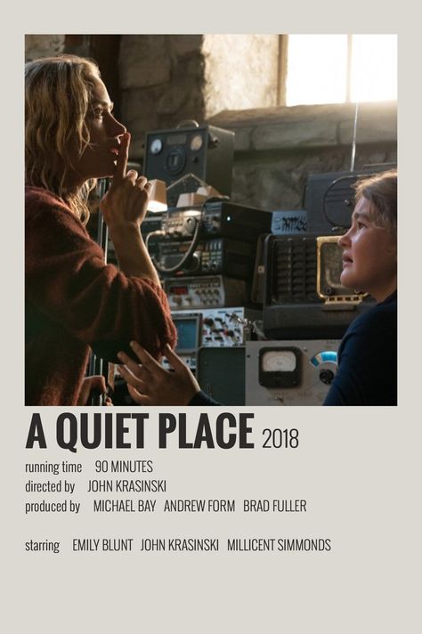 Alt Posters, Minimalist Polaroid Poster, Movie Decor, Movie Card, Iconic Movie Posters, Film Posters Minimalist, A Quiet Place, Film Poster Design, Polaroid Poster