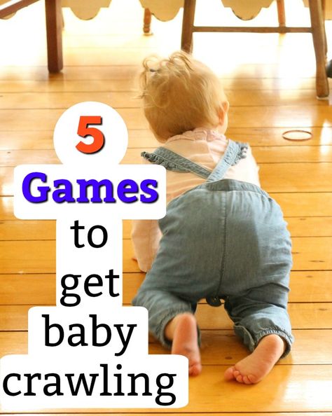 Here are 5 quick and easy games that help baby learn to crawl! Learning to crawl is such a fun milestone for little ones to reach. These activities help strengthen muscles and get baby crawling! #howweelearn #crawling #baby #grossmotor #newmom #parenting Teach Baby To Crawl, Help Baby Crawl, Crawling Activities, Baby Crawling, Baby Play Activities, Baby Workout, Baby Learning Activities, Baby Activities, Crawling Baby