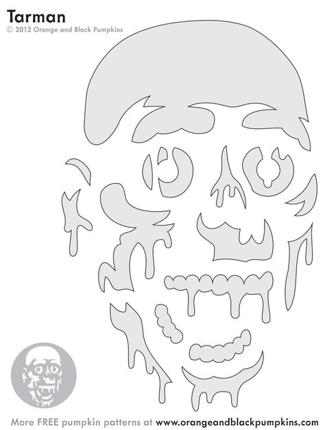 Zombie Pumpkin Carving, Pumpkin Templates Free Printable, Pumpkin Carving Templates Free, Pumpkin Templates Free, Pumpkin Template Printable, Pumpkin Carving Stencils Templates, Zombie Pumpkin, Pumpkin Carving Template, Pumpkin Templates