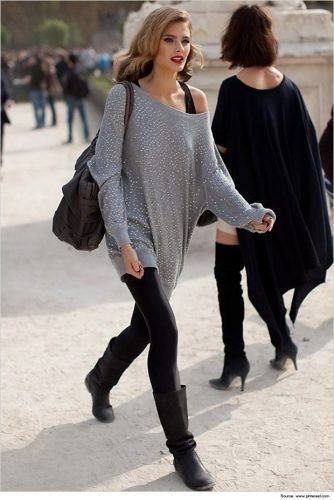 Footless Tights Outfits: 22 Ideas How to Wear Footless Tights #outfittrends #footlesstights #chicwear Vetements Clothing, Walking Down The Street, Footless Tights, Hot Lingerie, Pullover Outfit, Mode Casual, Mode Chic, Stil Inspiration, Looks Street Style