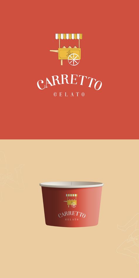 Gelato Branding Design, Gelato Brands, Gelato Bar, Ice Cream Logo, Ice Cream Brands, Food Branding, Logo Brand Identity, Brand Identity Pack, Logo Branding Identity