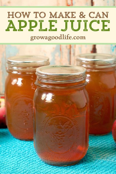 Can Apple Juice, Make Apple Juice, Preserving Apples, Homemade Apple Juice, Homemade Juices, Apple Juice Recipe, Canning Apples, Pressure Canning Recipes, Canned Juice