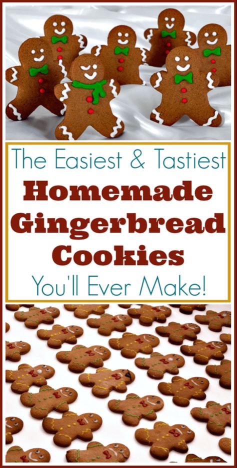 Gingerbread Cookies Recipe, Homemade Gingerbread, Cookies Gingerbread, Cutout Cookies, Ginger Bread Cookies Recipe, Dessert Party, Gingerbread Man Cookies, Gingerbread Recipe, Xmas Cookies