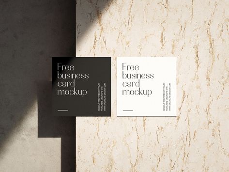 Bright square business cards mockup - Mockups Design Square Business Card Design, Die Cut Business Cards, Business Card Design Minimal, Book Mockup, Square Business Cards, Minimal Business Card, Free Business Card Mockup, Free Business Cards, Square Business Card