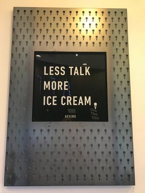 Ice Cream Business Ideas, Afters Ice Cream, Ice Cream Ideas, Ice Cream Quotes, Bun Donut, Less Talk, Ice Cream Sign, Ice Cream Business, Gelato Shop