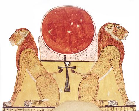 The Esoteric Meaning of Egypt´s “Aker” Lions - Richard Cassaro Ancient Egypt Animals, Two Lions, Pyramids Egypt, Egypt Fashion, Ancient Egyptian Symbols, Egypt Tattoo, Egyptian Symbols, Egyptian Mythology, Ancient Egyptian Art