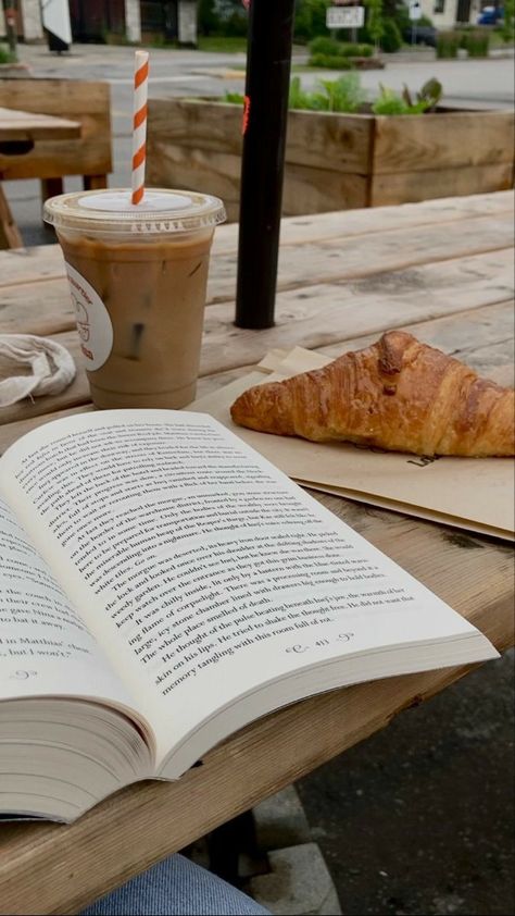 Book Aesthetic With Coffee, Reading Coffee Shop Aesthetic, Reading With Coffee Aesthetic, Reading Cafe Coffee Shop, Coffee Shop Book Aesthetic, Cozy Book Reading Aesthetic, Reading Photography Aesthetic, Reading At A Coffee Shop, Iced Coffee And Books Aesthetic