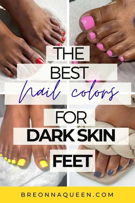 A life of luxury awaits us at The Best Nail Polish Colors For Dark Skin Feet! Get your hands and feet ready to turn heads with our variety of beautiful nail polish shades to suit every taste! Enjoy the confidence and comfort of knowing your nails look stunning, no matter what the occasion! Red Toe Nails Black Women, Pedicure Ideas For Black Women, Summer Purple Nail Ideas, Orange Toes Black Women, Cherry Red Toenails, Orange Toes Nails, Pedicure Ideas Black Women, Dark Red Toe Nails, Soft Color Nails