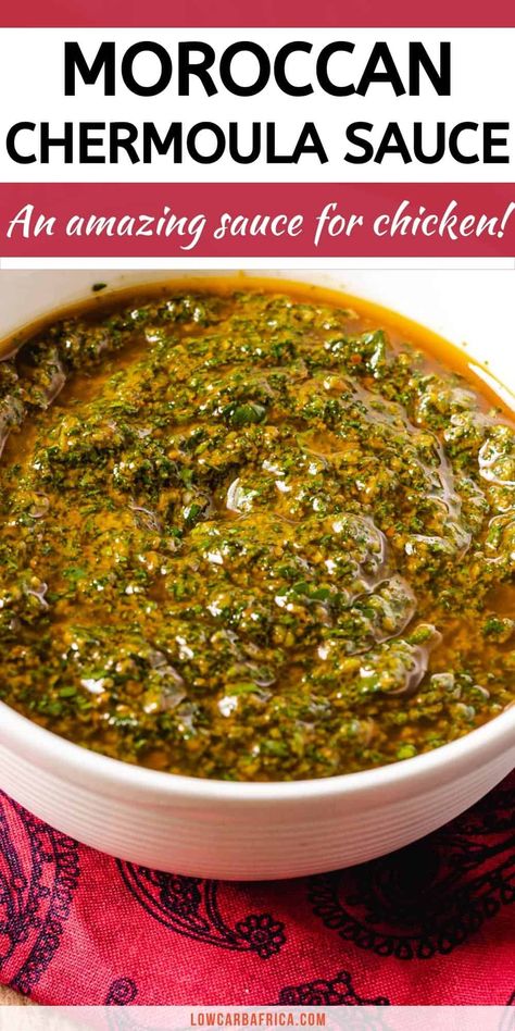 Chermoula paste is a delicious wonder paste from North Africa, made with parsley, cilantro, and other ingredients. It adds an irresistible flavor to your dishes! Chermoula Sauce, Moroccan Dishes, 카페 인테리어 디자인, Sauce For Chicken, Green Sauce, Moroccan Food, Homemade Sauce, Middle Eastern Recipes, African Food