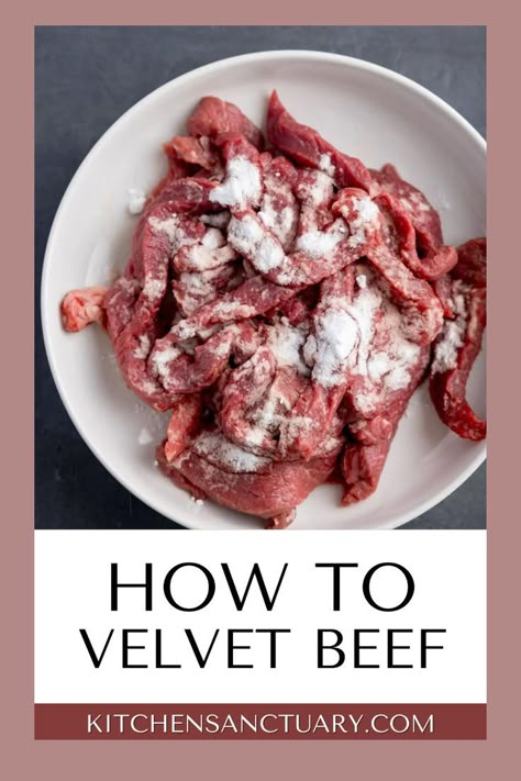 Velvet Beef, Meat Tenderizer Recipe, Velveting Beef, Stewing Steak, Beef Stir Fry Recipes, Recipes By Ingredients, Beef Marinade, Cuts Of Beef, Chinese Restaurants