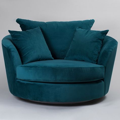 Comfy Bedroom Chair, Cuddle Couch, Teal Chair, Cuddle Chair, Armchair Bed, Teal Velvet, European Design, Comfy Chairs, Bedroom Chair