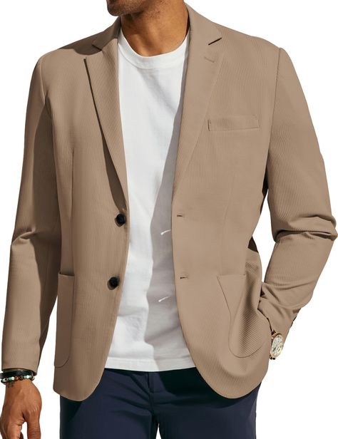 PRICES MAY VARY. 4-Way Stretch Material: Men's casual knit sport coat is made of 4-way stretch fabric, stretch fabric and regular cut to enhance flexibility and wearing comfort, perfect for all body types Waterproof Fabric: Men's blazer surface features stain water technology. When water splashes on the blazer, it immediately rolls off, keeping the men's sports jacket clean at all times Premium Material: This men's casual blazer is lightweight and breathable, and we have carefully selected premi Cheap Men's Sport Coat For Work, Luxury Menswear Blazer For Formal Occasions, Luxury Gentleman's Blazer For Office, Luxury Solid Color Sport Coat For Business, Luxury Gentleman Blazer For Office, Luxury Sport Coat For Business Casual In Winter, Luxury Gentleman's Blazer For Formal Occasions, Luxury Spring Sport Coat With Button Cuffs, Luxury Navy Sport Coat For Spring