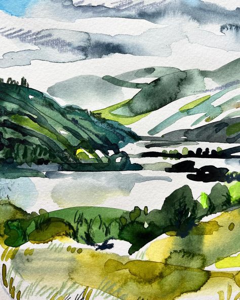 Watercolour Forest, Ohn Mar Win, Mixed Media Landscape, Watercolour Landscape, Media Landscape, Colour Pencil, Ceramics Ideas, The Lake District, Ceramics Ideas Pottery