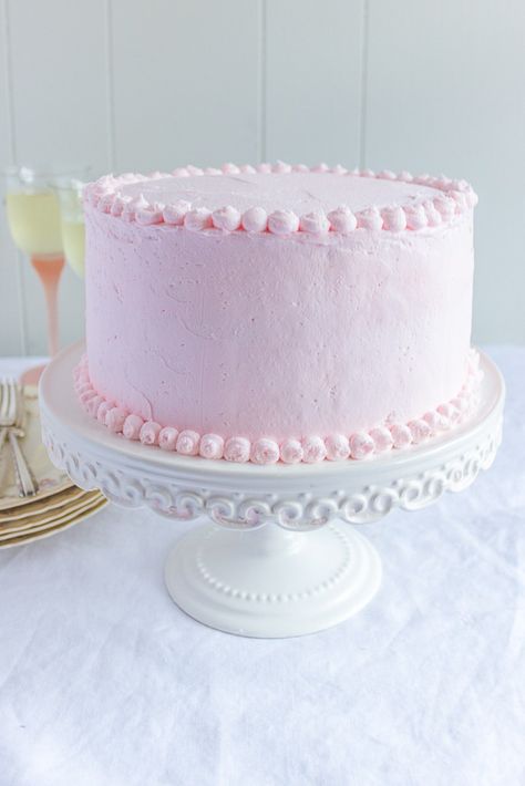 Prosecco Cake, Light Pink Birthday, Pink Baby Shower Cake, Pink Prosecco, White Birthday Cakes, Birthday Plans, Pane Dolce, Pink Birthday Cakes, Superhero Cake