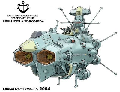 EDF Andromeda battleship (Yamato/Starblazers) Yamato Battleship, Sci Fi Ship, Sci Fi Anime, Star Blazers, Space Battleship, Space Battles, Sci Fi Ships, Spaceship Concept, Spaceship Design