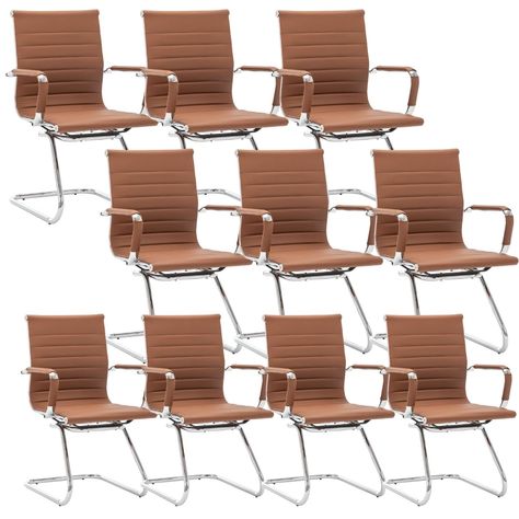 Modern Waiting Room, Desk Chair No Wheels, Office Guest Chairs, Reception Chairs, Waiting Room Chairs, Leather Office, Room Chairs, Sled, Desk Chair