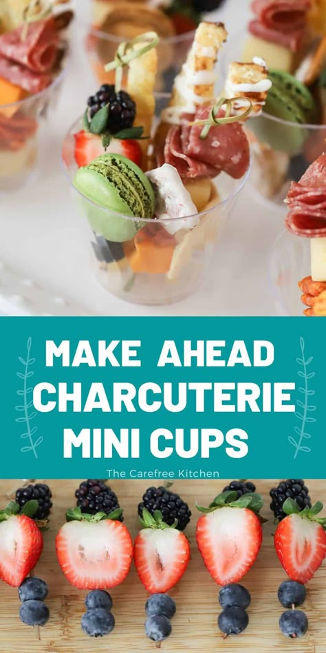 Easy Individual Appetizers, Appetizers In Cups, Charcuterie Cups Ideas, Mini Charcuterie Cups, Traditional Charcuterie Board, Individual Charcuterie Cups, Individual Charcuterie, Individual Appetizers, Mini Charcuterie